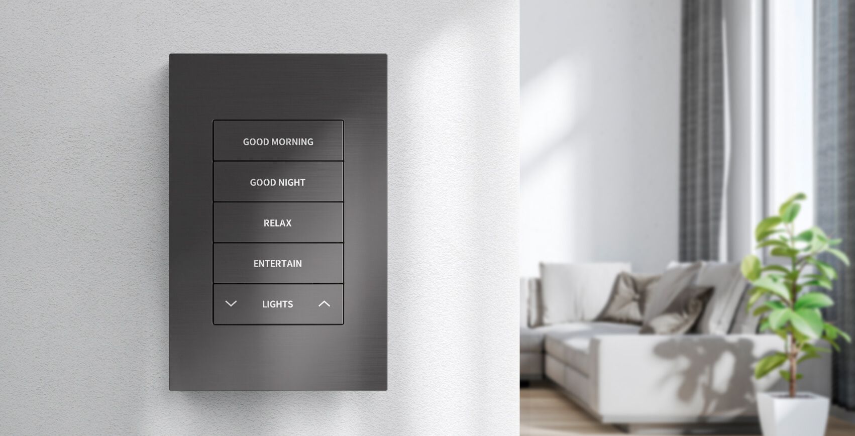 Crestron Horizon next-generation keypad lifestyle by DLSAV Atlanta